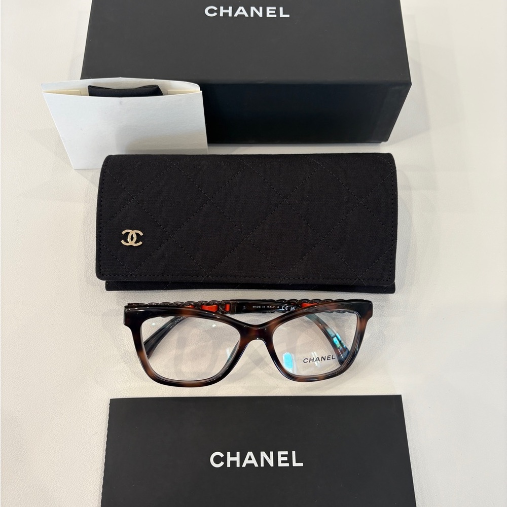 Chanel Tortoise Shell Eyeglasses model 0CH3429-Q
